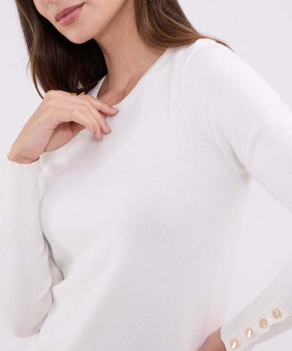 Saco unicolor  con botones en puño para mujer image number null
