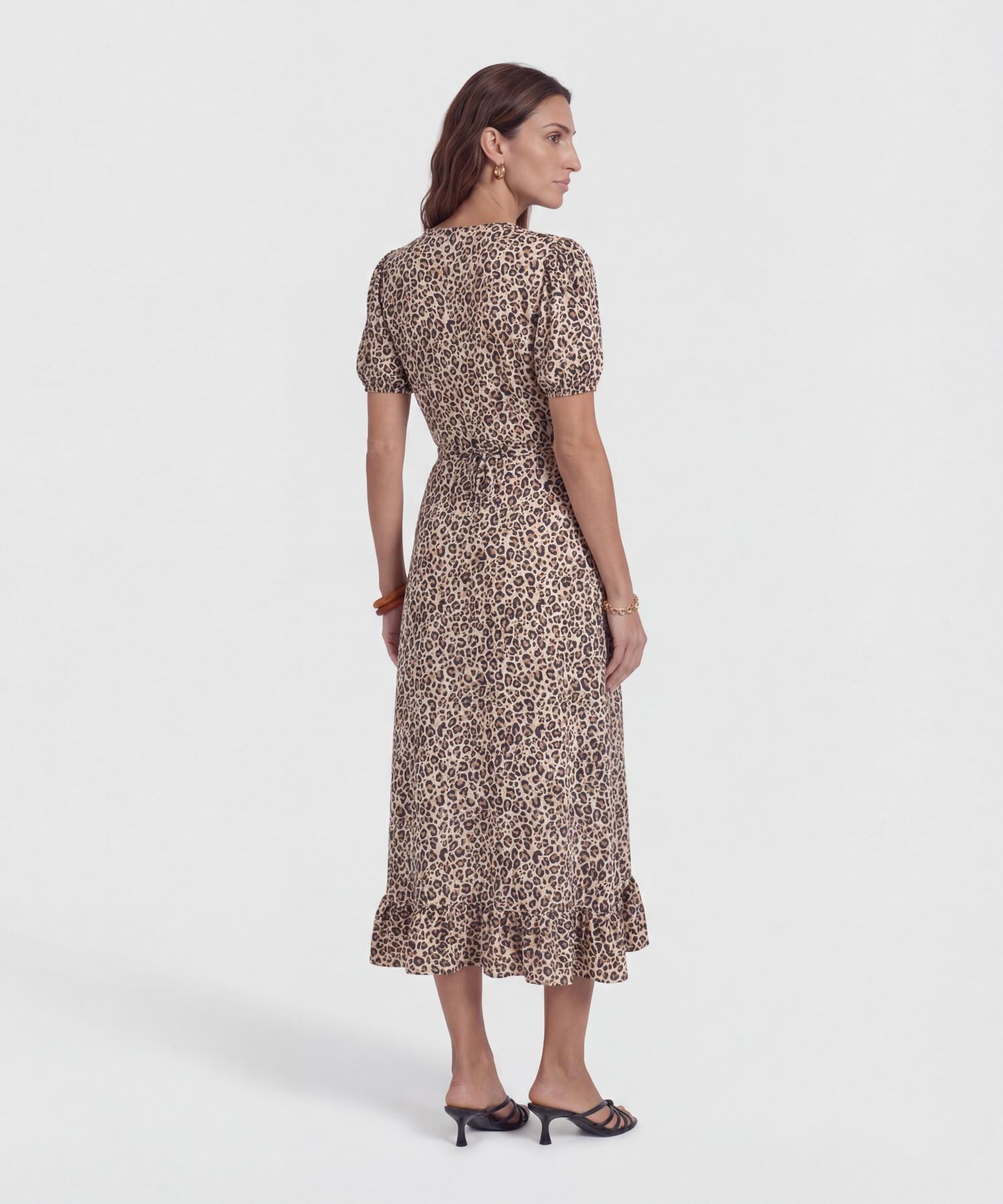 Vestido Mujer Midi con Boleros Frontales