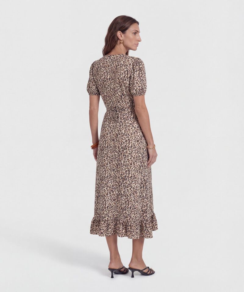 Vestido Mujer Midi con Boleros Frontales