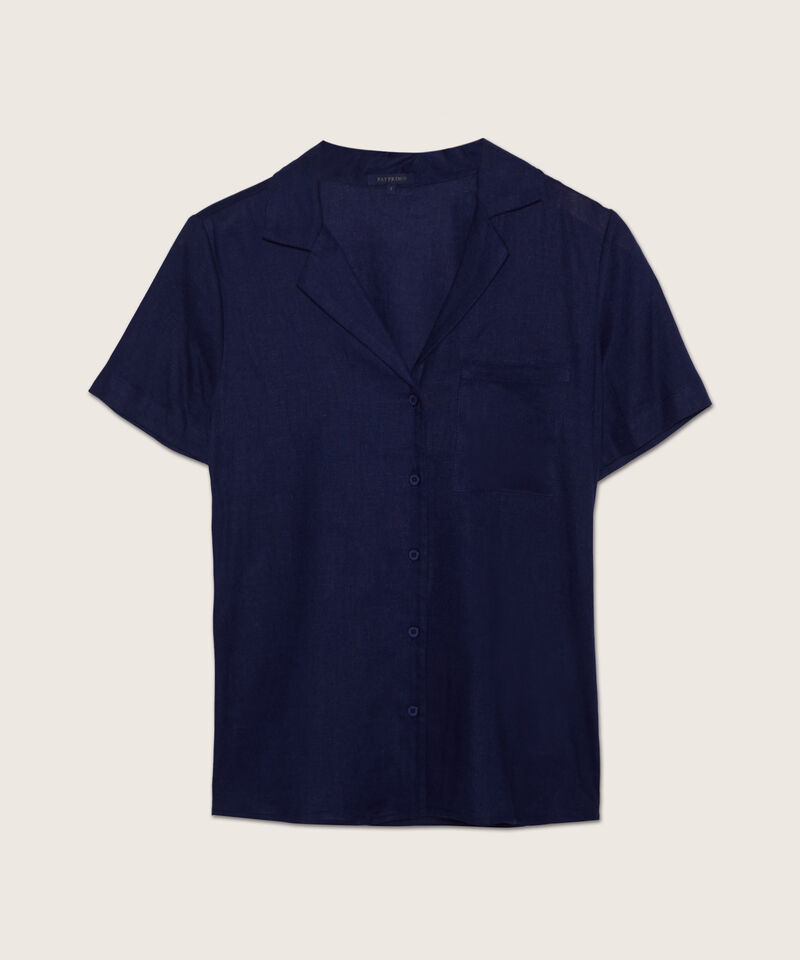 Blusa Camisera Con Bolsillo