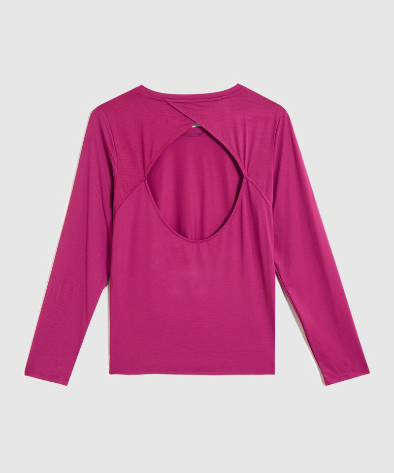 Camiseta Mujer Manga Larga Espalda Abierta