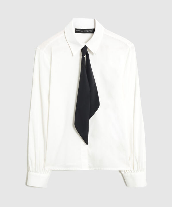 Camisa Manga Larga Con Mo&ntilde;o Para Mujer image number null