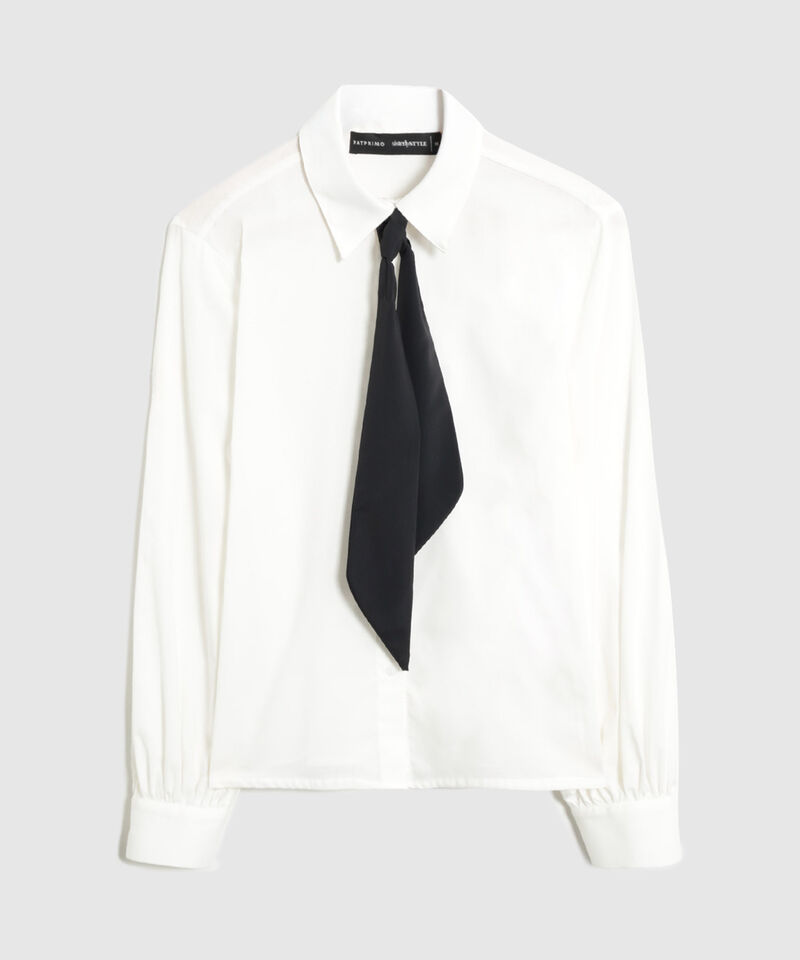 Camisa Manga Larga Con Mo&ntilde;o Para Mujer