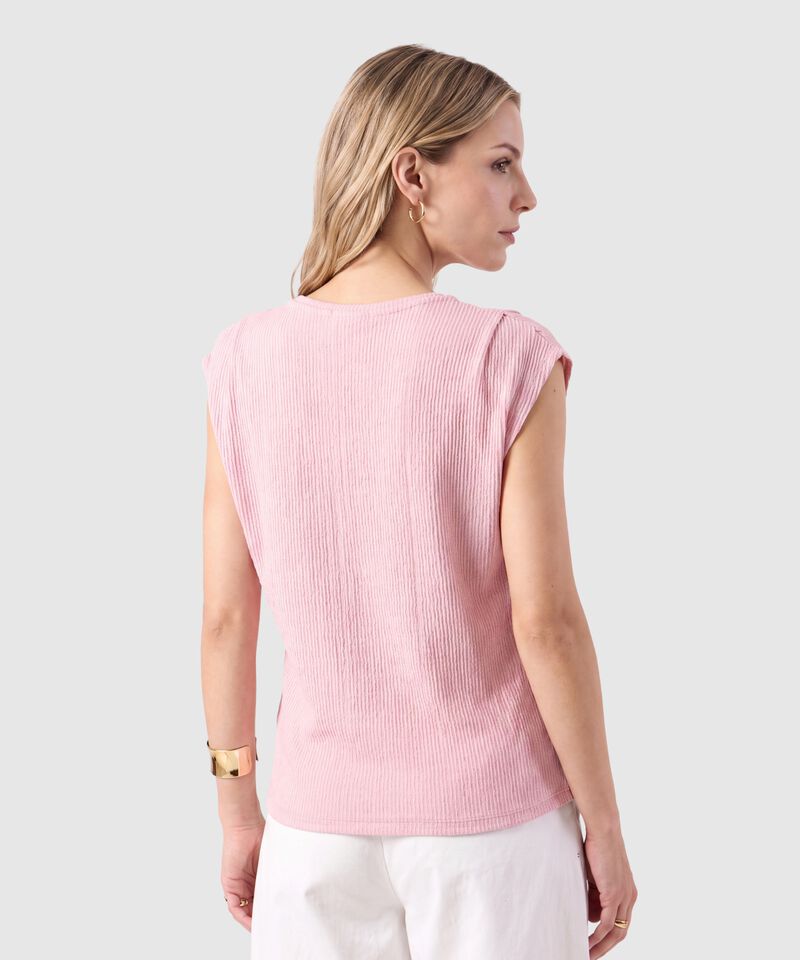 Camiseta Texturizada Sin Mangas Para Mujer
