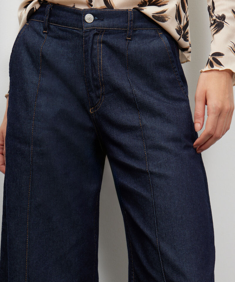 Jeans Wide Leg Tono Oscuro