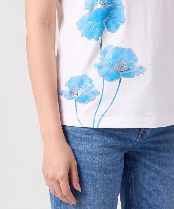 Camiseta Cuello Redondo Estampada Para Mujer