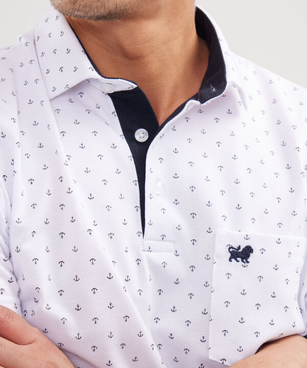 Polo Cuello Maquina Estampada