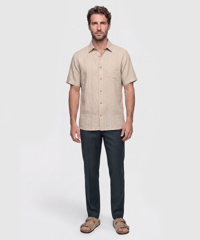 Camisa Manga Corta Texturizada para Hombre