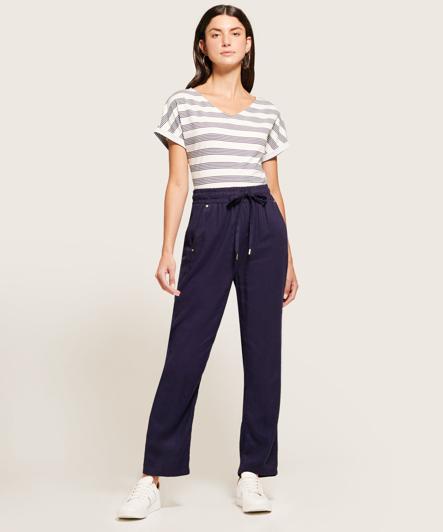 Pantal&oacute;n en Efecto Lino