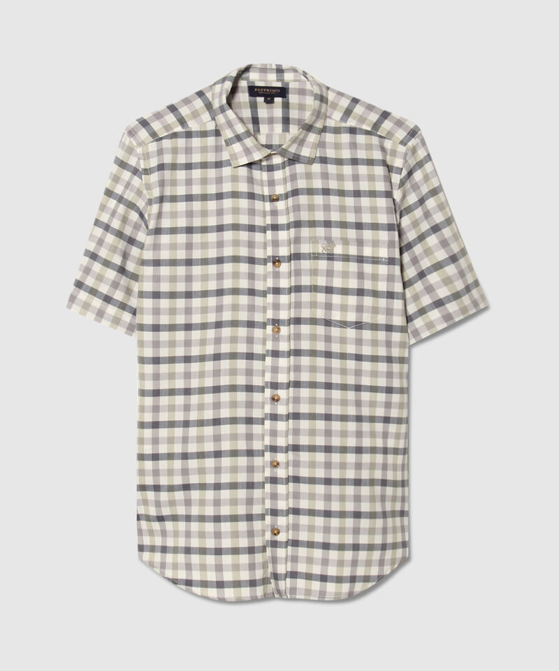 Camisa Manga Corta Con Bolsillo Y Silueta Regular Fit, Magia En El Caribe