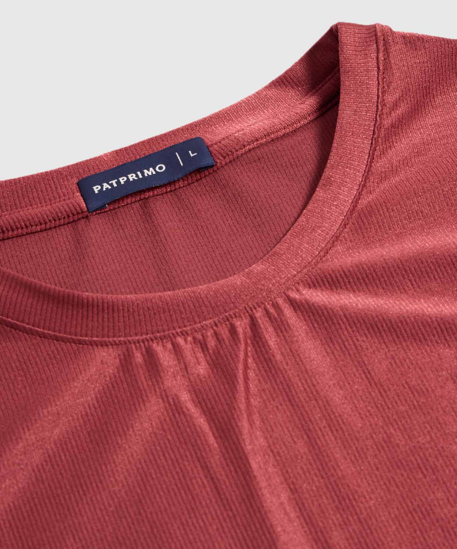 Camiseta Texturizada Cuello Redondo Mujer