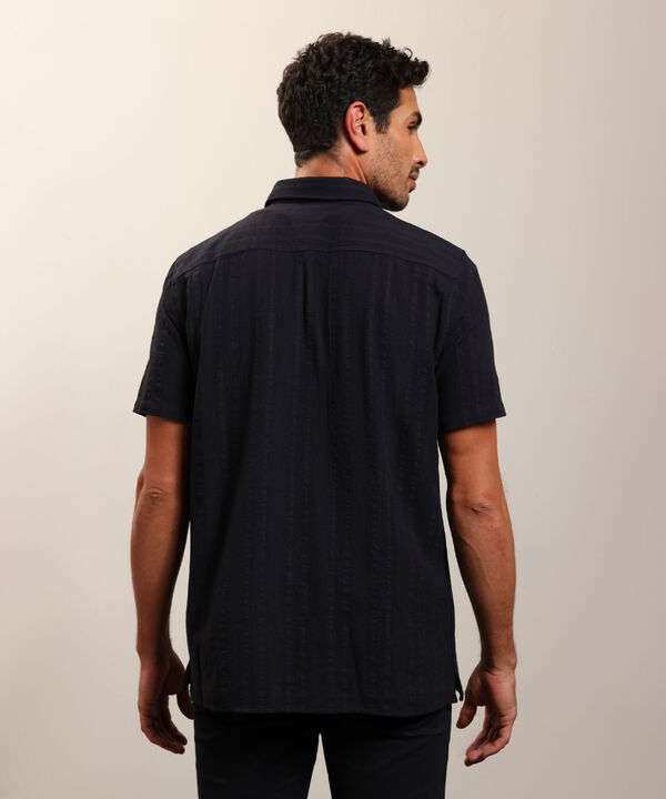 Camisa de Manga Corta Texturizada para Hombre