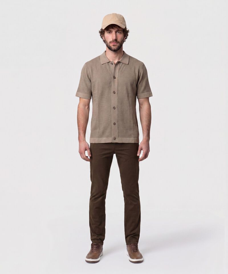 Polo Con Cierre De Botones Para Hombre