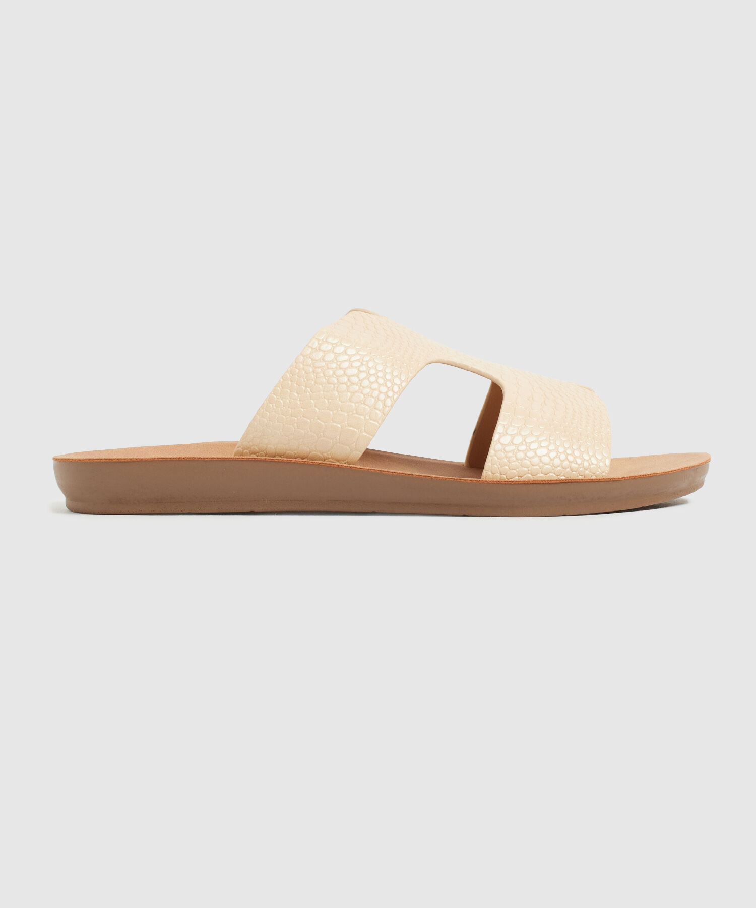 Sandalias Planas Grabado Culebra Mujer