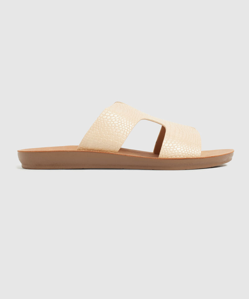 Sandalias Planas Grabado Culebra Mujer