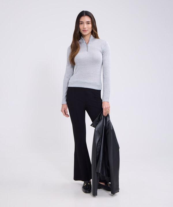 Saco cuello alto, manga larga para mujer image number null