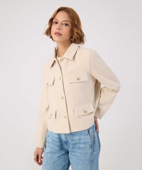 Chaqueta unicolor con bolsillos  image number null