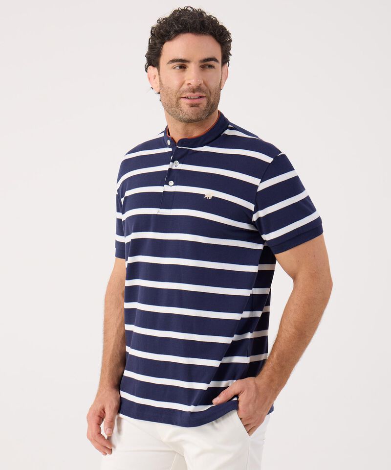Polo Cuello Mao A Rayas 