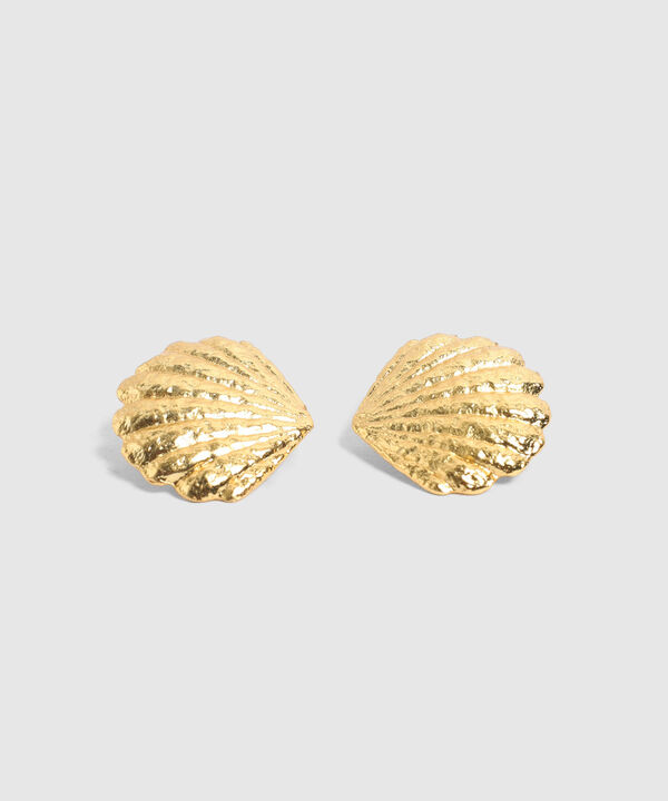 Aretes De Broquel Concha Mujer