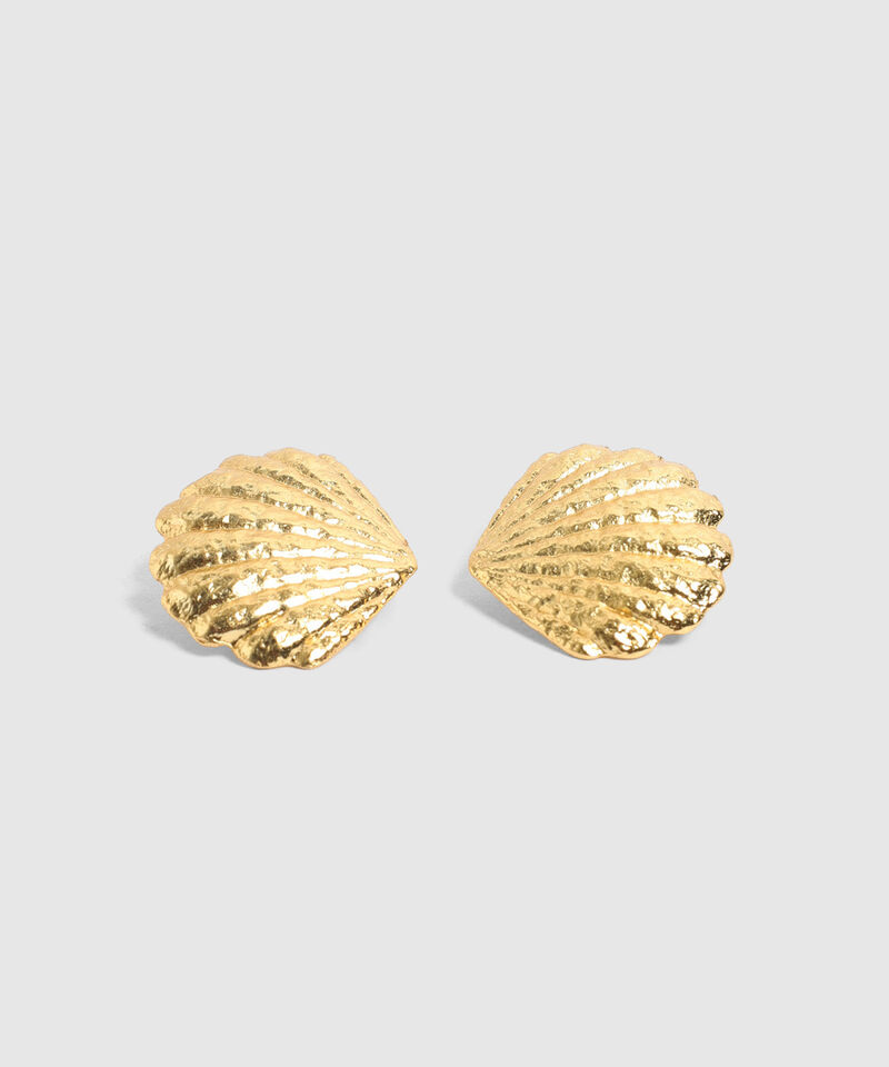 Aretes De Broquel Concha Mujer