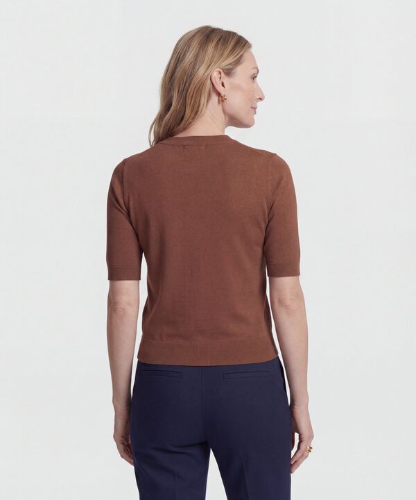 Camiseta de Punto Manga Corta para Mujer