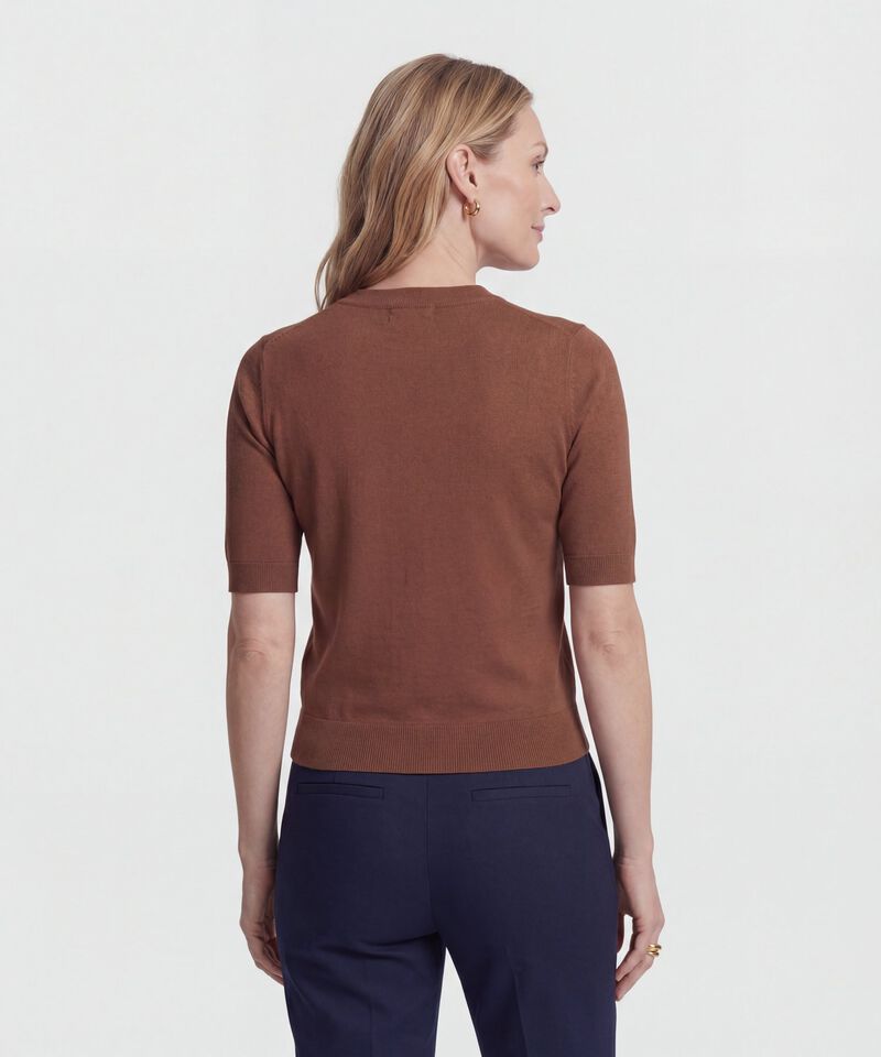 Camiseta de Punto Manga Corta para Mujer