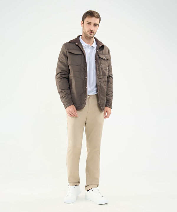 Chaqueta Acolchada Con Detalles En Pana image number null
