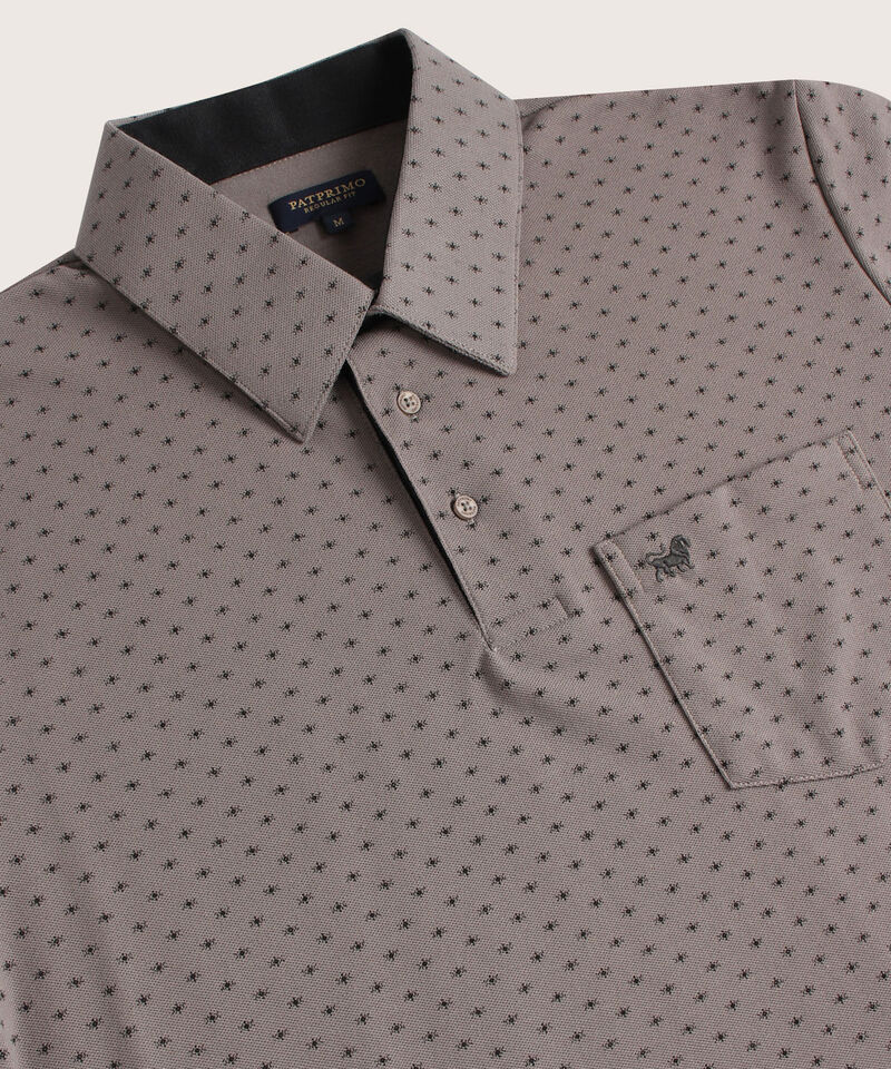 Polo Estampada Cuello Duro