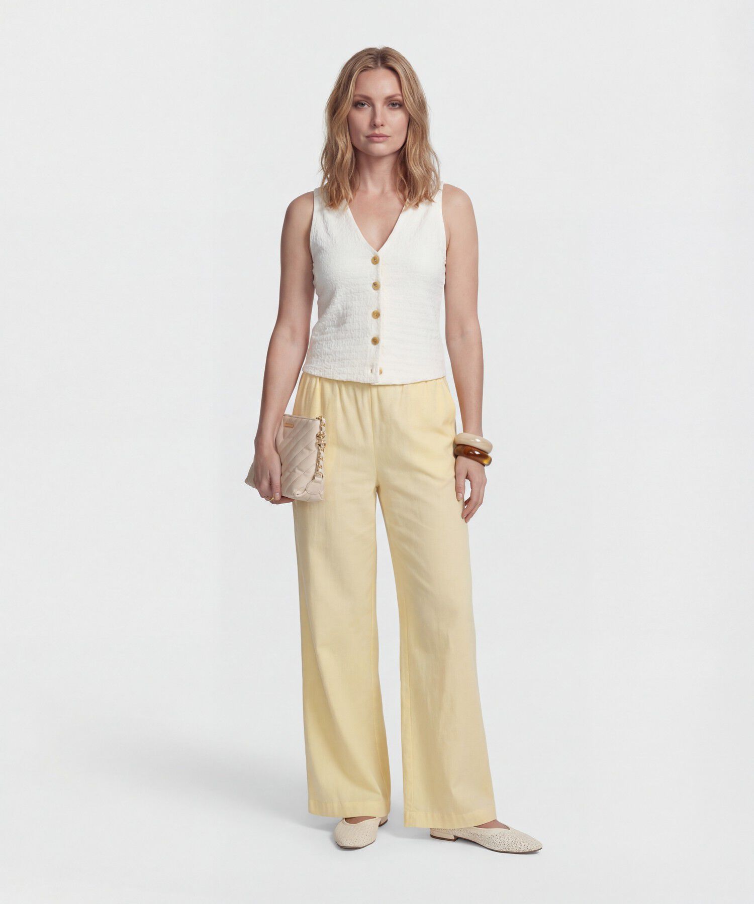 Pantal&oacute;n Fluido con Cintura El&aacute;stica para Mujer