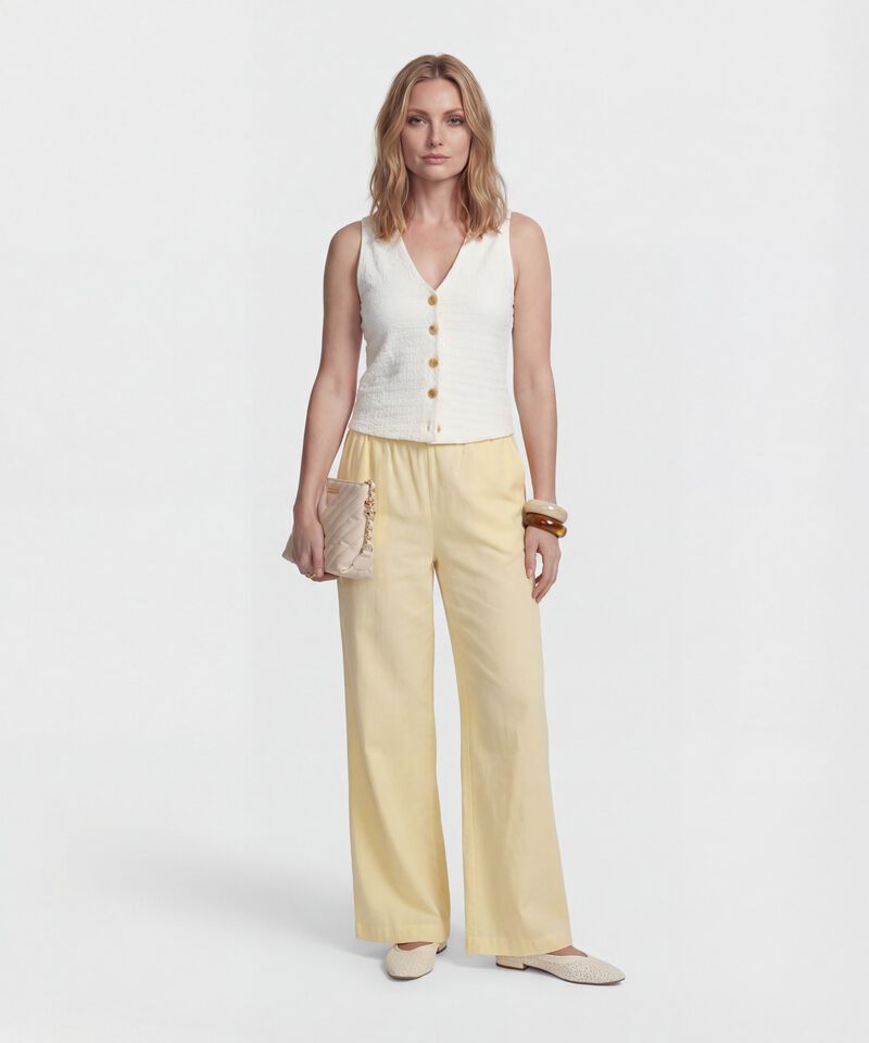 Pantal&oacute;n Fluido con Cintura El&aacute;stica para Mujer