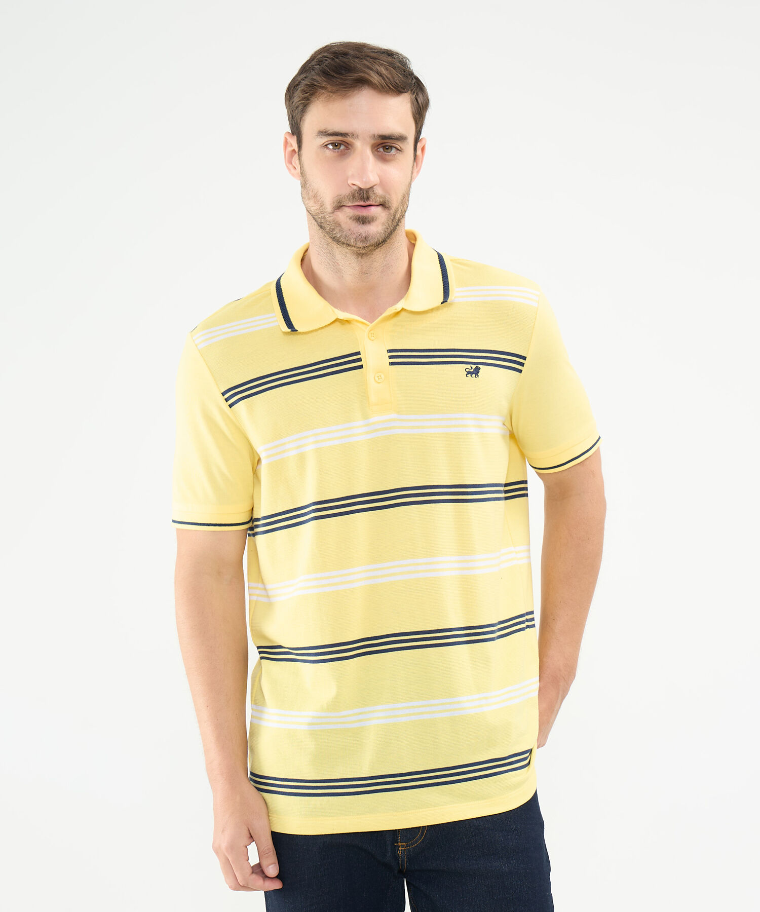 Polo Tejida con Franjas