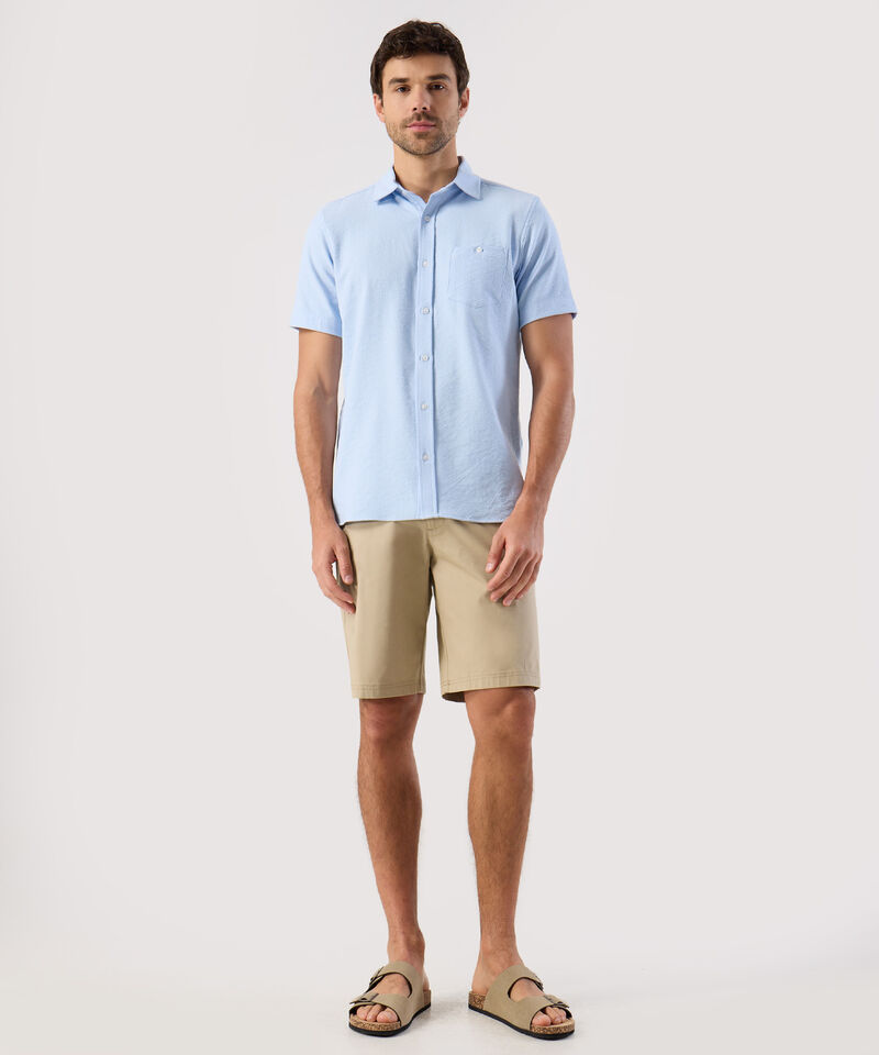 Camisa Casual De Textura Para Hombre