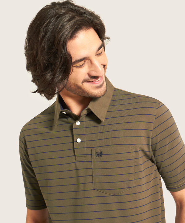 Polo Cuello Duro  Preteñido Bicolor