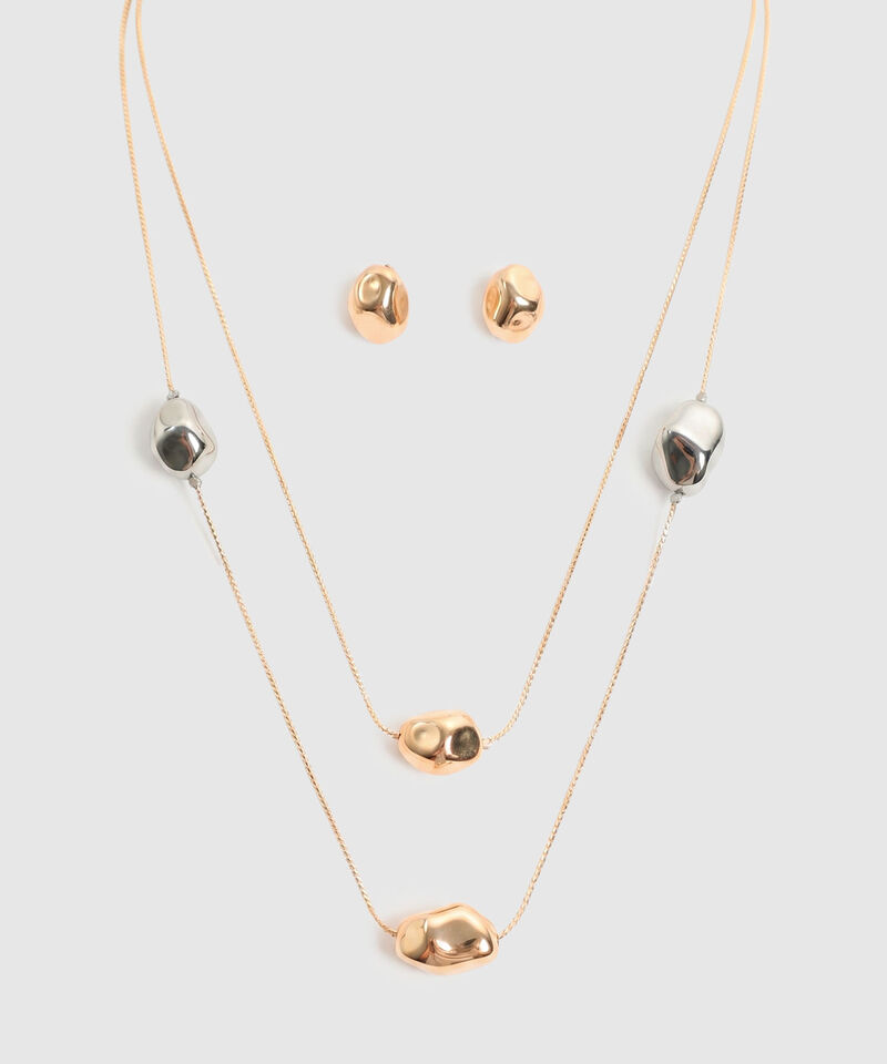 Set Collar Detalles Irregulares Para Mujer
