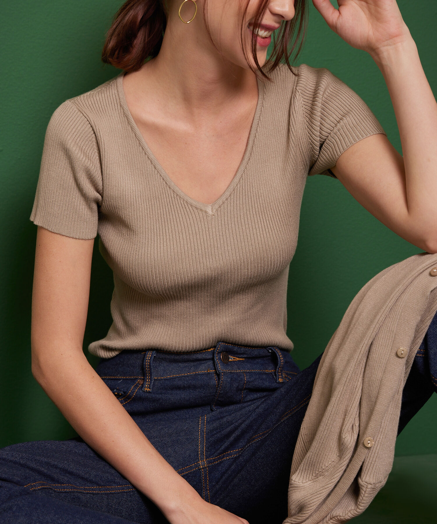 Saco Abierto Con Camisilla Interna
