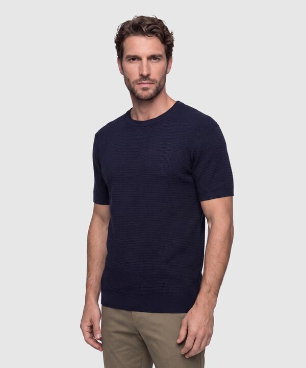Camiseta Tejida Cuello Redondo Hombre image number null