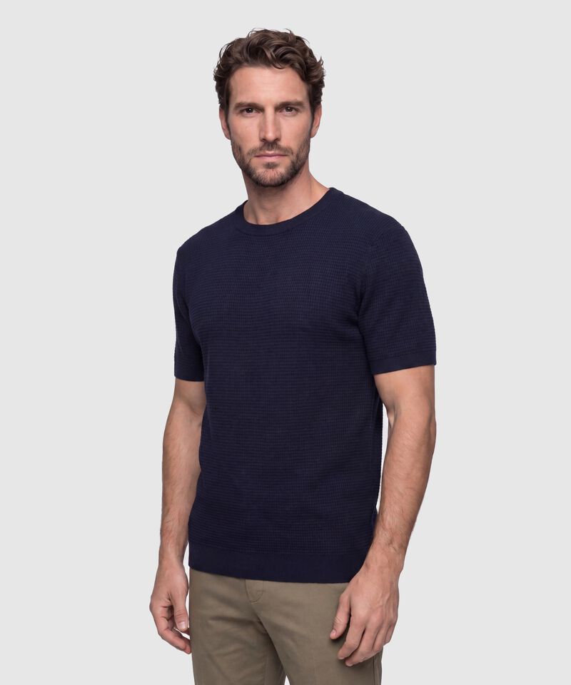 Camiseta Tejida Cuello Redondo Hombre