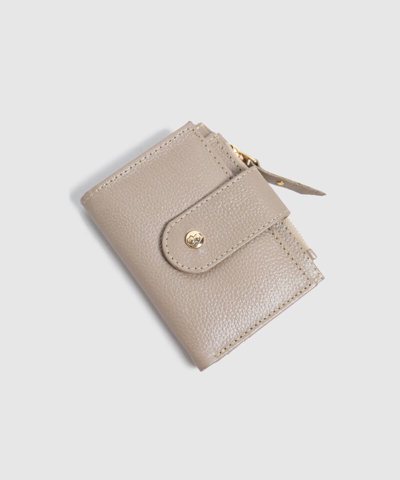Billetera Compacta Con Broche Mujer