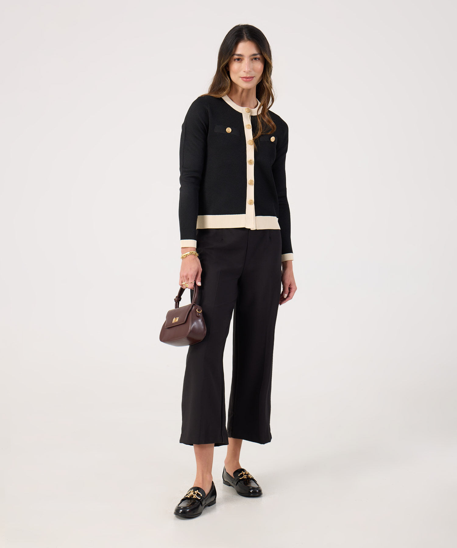 Chaqueta Bicolor Con Detalle