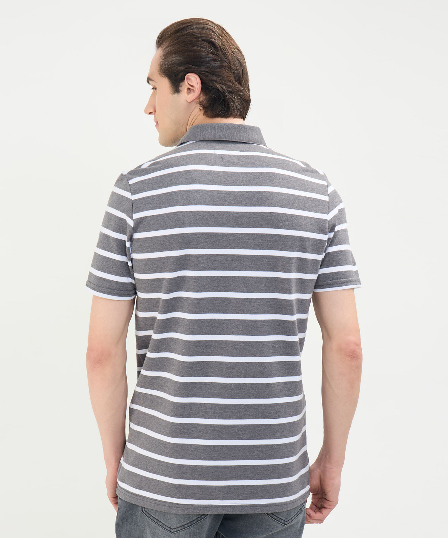 Polo Cuello Duro con Franjas
