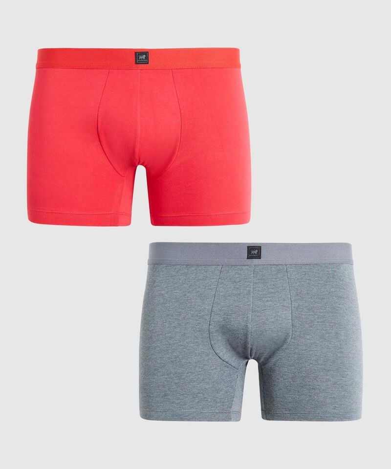 Pack x 2 B&oacute;xer Medio Unicolor