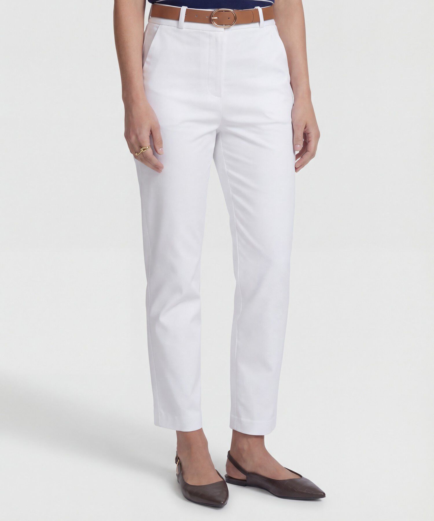 Pantal&oacute;n Unicolor Tipo Chino Para Mujer