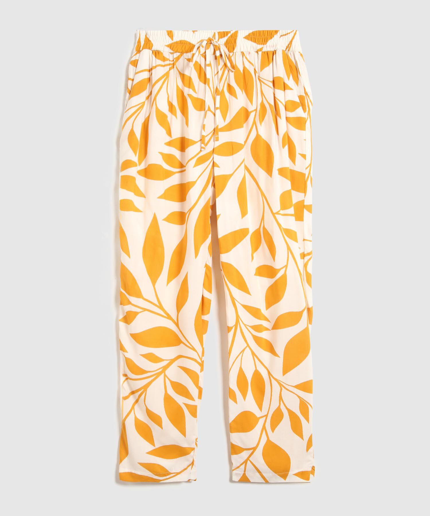 Pantalon Estampado Con Pretina Encauchada