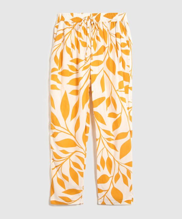 Pantalon Estampado Con Pretina Encauchada image number null