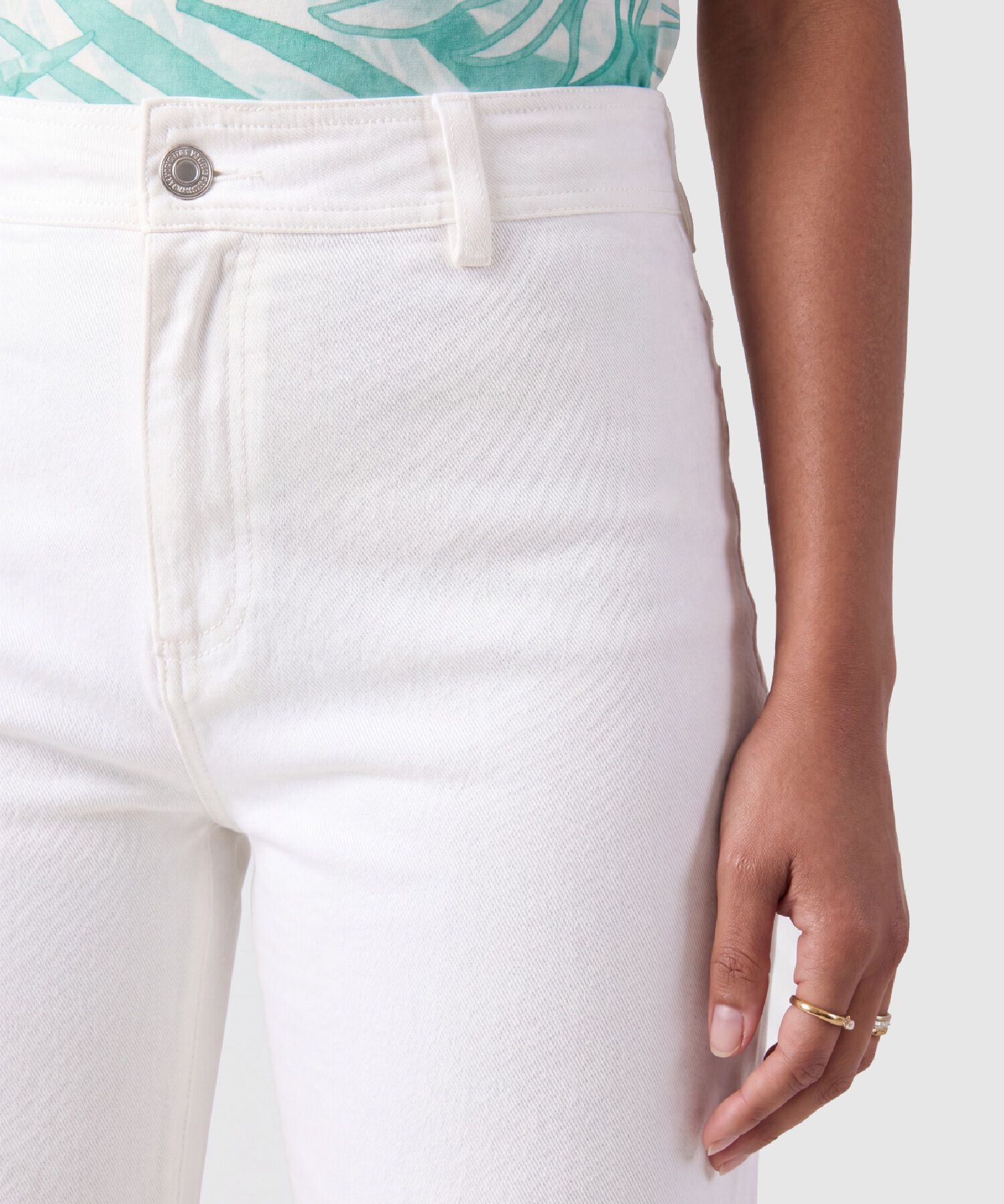 Jeans Culotte De Tiro Alto Mujer