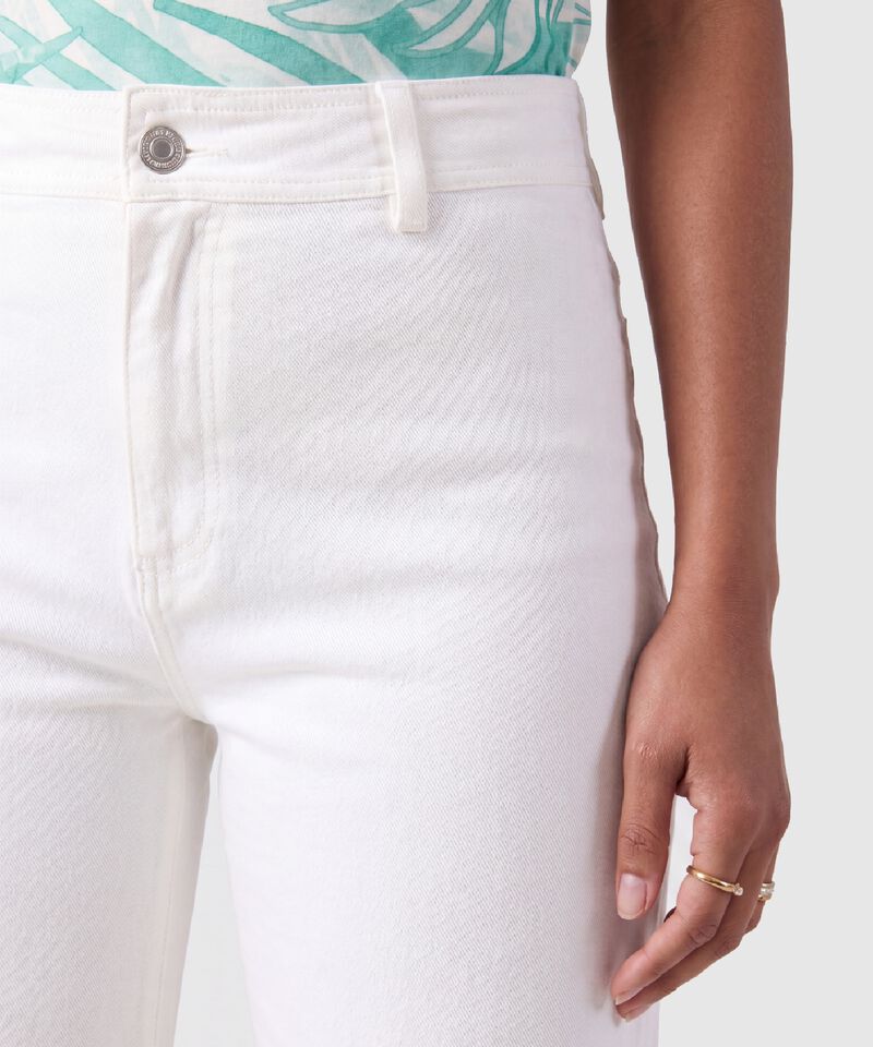 Jeans Culotte De Tiro Alto Mujer
