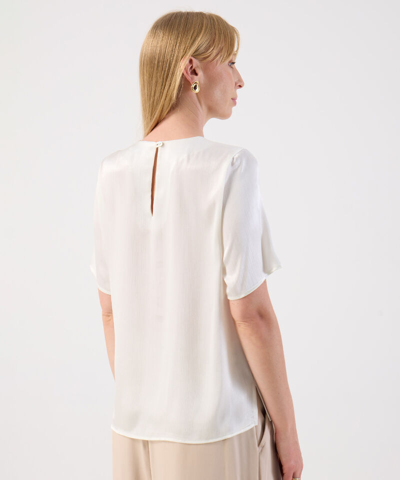 Blusa Básica Para Mujer Cuello Redondo Manga Corta