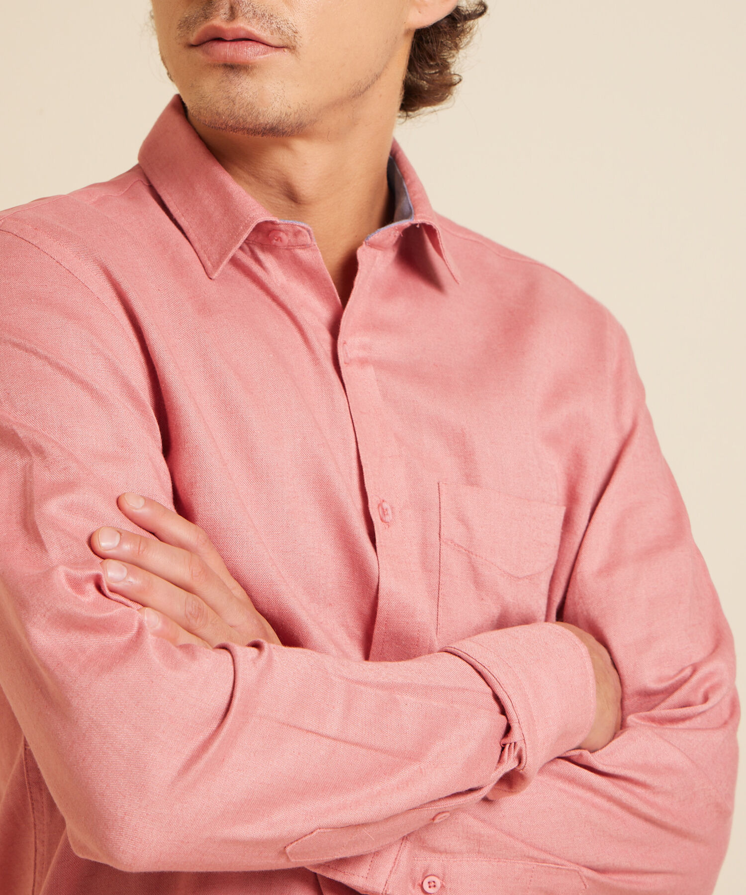 Camisa Unicolor Manga Larga