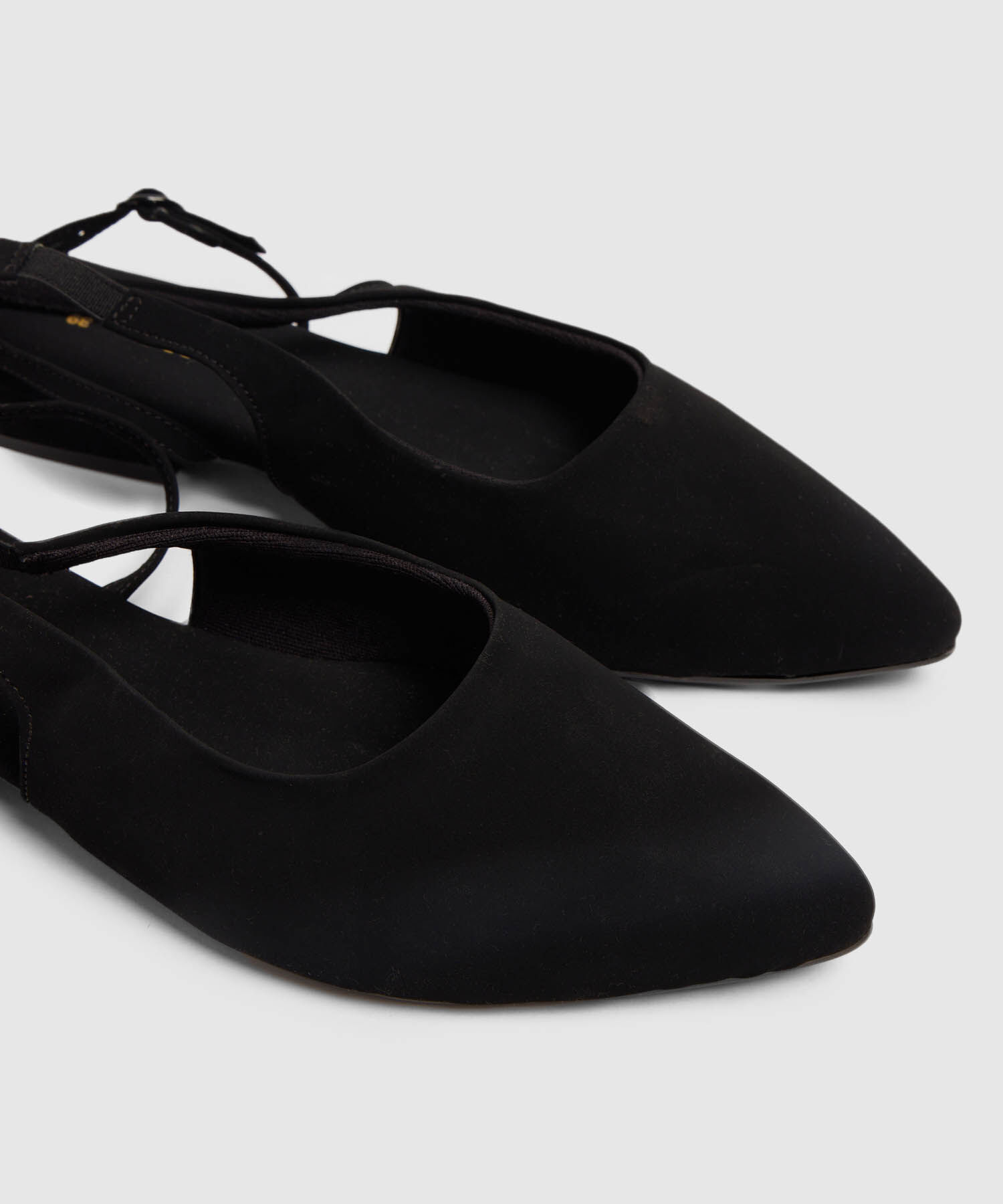 Zapatos Planos Destalonados De Punta Fina Para Mujer