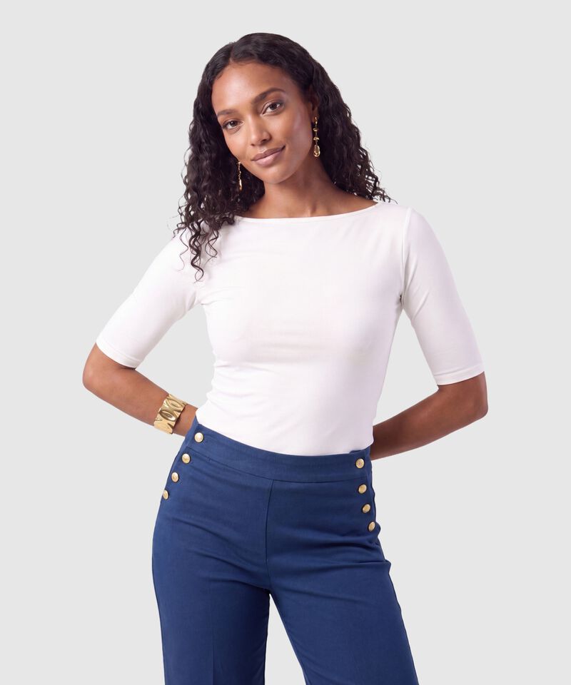 Camiseta De Cuello Bandeja Para Mujer